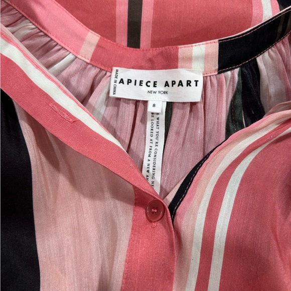 A Piece Apart New York pink, black striped dress - Size 8 - Picture 10 of 11